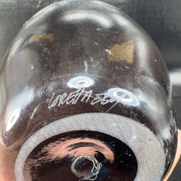 Loretta Eby Chome Speckled Art Glass Bud Vase Multicolored Spots Hand Blown Vase - Picture 2 of 12